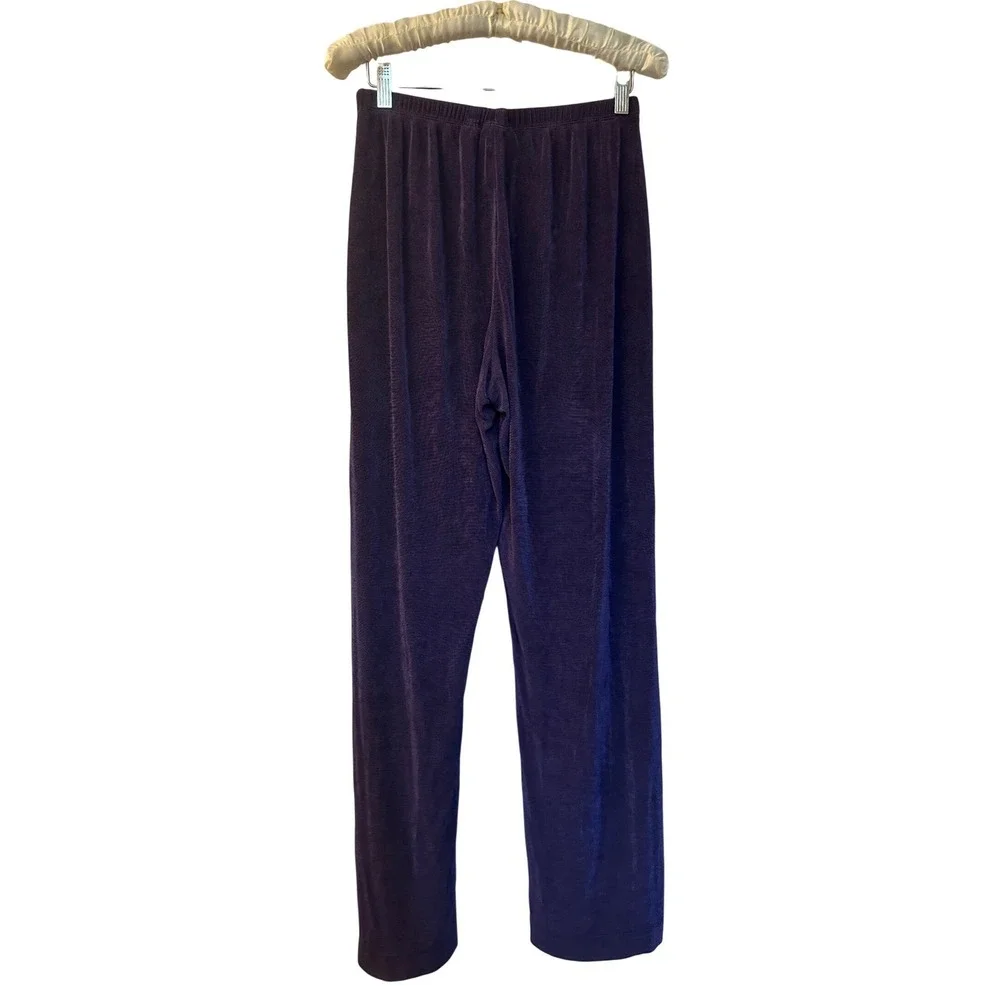 Chicos Travelers Purple 2 Piece Set Tunic Pants Women M Petite Travel Resortwear - Picture 4 of 13